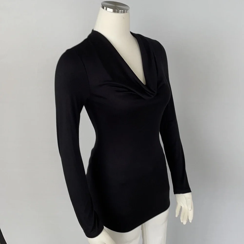 NWT WHBM Draped Neck Jersey Top XXS - Picture 9 of 16